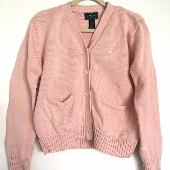 Ralph Lauren Sweaters - Vintage Ralph Lauren Pink Cardigan Size P/M